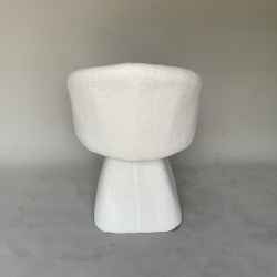 Rotatable Lamp Velvet Armchair