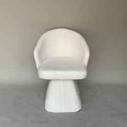 Rotatable Lamp Velvet Armchair