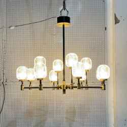 8+4 Heads Copper&Glass Chandelier