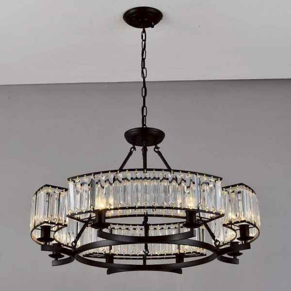 6Heads Iron&Crystal Chandelier