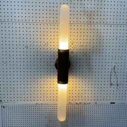Metal & Corduroy Glass Wall Lamp