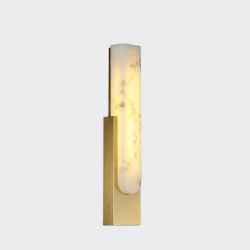 (LW104418) Artificial Marble Wall Lamp 10x6x50H-Gold (Warm Light)