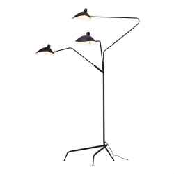 3Heads Iron Floor Lamp 135x80x210H-Black