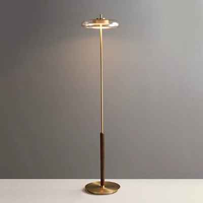 Glass&Wooden Floor Lamp