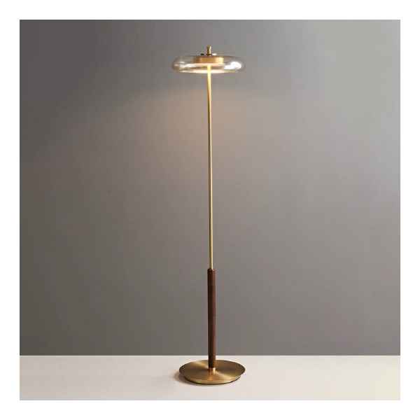 Glass&Wooden Floor Lamp