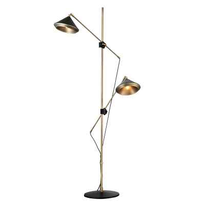 2Heads Adjustable Iron Floor Lamp