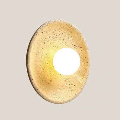 Travertine&Wooden Wall Lamp