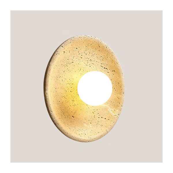 Travertine&Wooden Wall Lamp