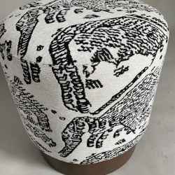 Chenille Fabric Stool