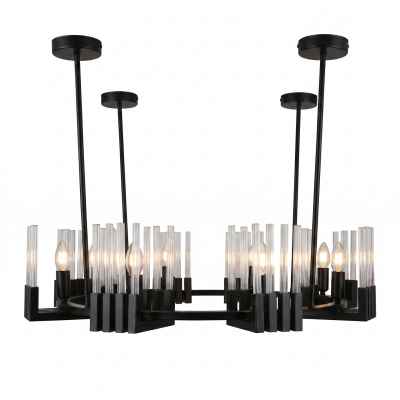 8Heads Iron&Glass Chandelier