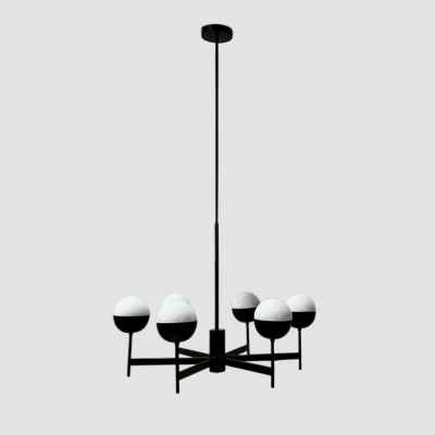 6Heads Iron&Glass Chandelier