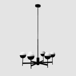 6Heads Iron&Glass Chandelier