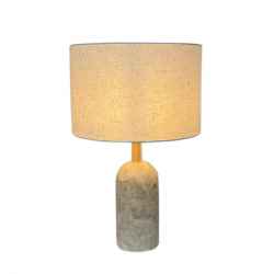 Travertine Table Lamp w/Fabric Shade 30x48H-Natural