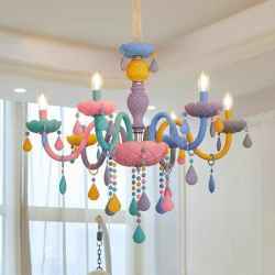 6Heads Iron&Glass Chandelier