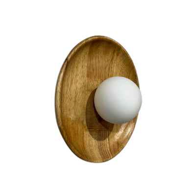 Wooden&Glass Wall Lamp