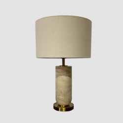 Travertine&Glass Table Lamp