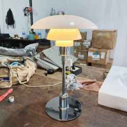 Glass & Metal Table Lamp