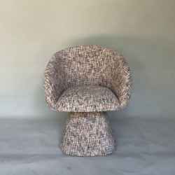 Tweed Swivel Dining Chair
