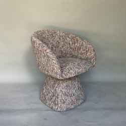 Tweed Swivel Dining Chair