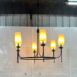 6Heads Iron&Fabric Chandelier