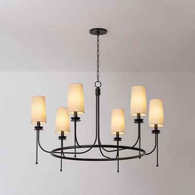 6Heads Iron&Fabric Chandelier