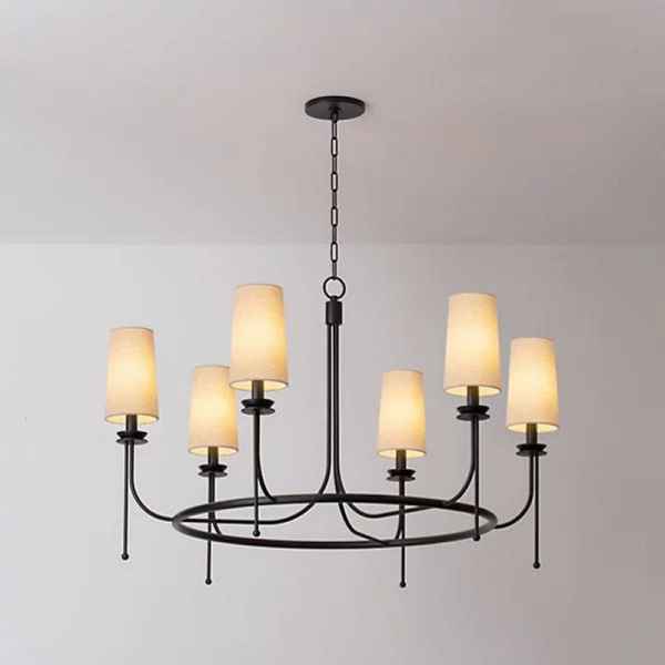 6Heads Iron&Fabric Chandelier