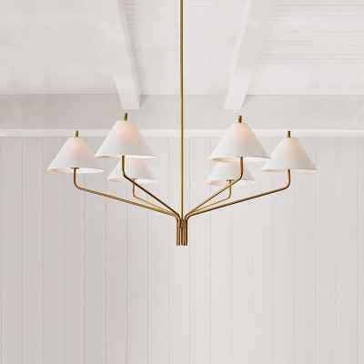 6Heads Iron&Fabric Chandelier