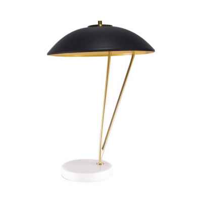 Metal&Marble Table Lamp-Black&Gold